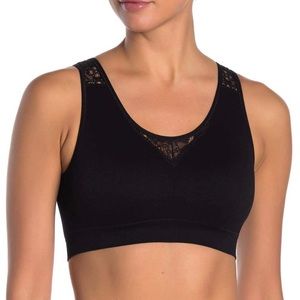 Yummie byHeatherThomson Lace Insert Scoop Neck Bra